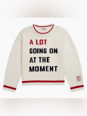 Taylor Swift Holiday 2025 ‘A Lot Going On At The Moment’ Red TV Sweater SEALED
